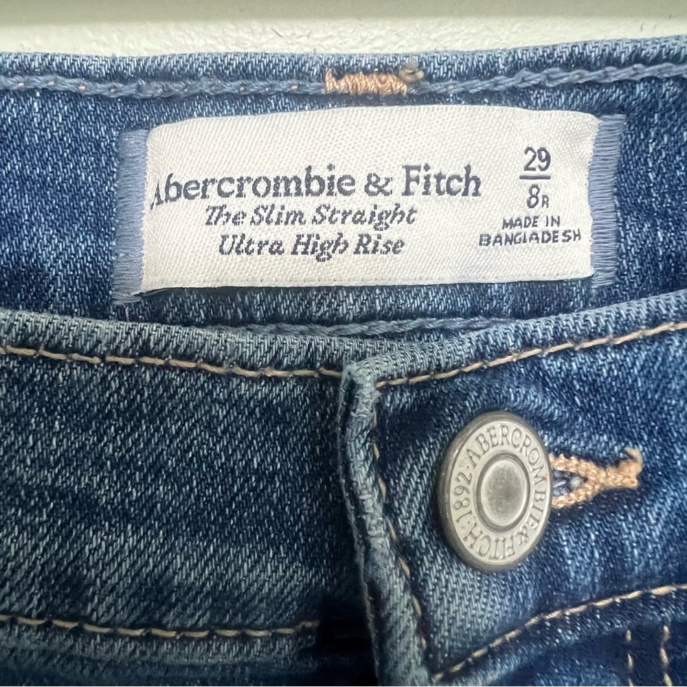 Abercrombie & Fitch Straight Leg Blue Jeans